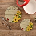 thumbnail image 2 of SKYSONIC Sunflowers Wooden Pot Holders Trivets, 2 Pcs Heat Resistant Trivets,Butterfly Cute Cotton Thread Weave Mats for Hot Pads Pans Pot Bowl Teapot for Kitchen Decor, 2 of 7