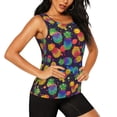 thumbnail image 2 of Easygdp Colorful Pineapples1 Women's Workout Tank Top, Running Top, Hiking Shirt, Quick-Dry for Running, Yoga, Hiking - XX-Large, 2 of 9