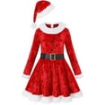 thumbnail image 3 of Santa Claus Outfit for Baby Boy Long Sleeve Dress Hat and Belt Set Christmas Outfit for Boys Festive Dress Outfit 5-6 Years, 3 of 7