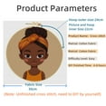 thumbnail image 2 of DIY Stamped Cross Stitch Kits Little African Girl Easy for Beginners with Hoop 11CT Counted Embroidery Needlepoint Crafts Arts for Handmade Enthusiasts and Home Decor 30x30cm(1), 2 of 8