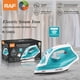 thumbnail image 5 of Plancha de vapor de 2200 W para ropa | Calor rápido y uniforme, suela antiadherente y resistente a arañazos | Función antigoteo y antirocío | Mango cómodo para uso doméstico, 5 of 9