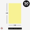 thumbnail image 7 of 8.5 x 14” Canary Pastel Color Paper – Great for Cards and Stationery Printing | Legal, Menu Size | Lightweight 20lb Paper | 50 Sheets, 7 of 7