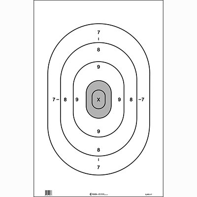 12 Pcs Full Size B 27 Scoring Ring Target With Inner Rings Shaded Gray Size 19 X 31 Walmart Com