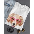 thumbnail image 3 of Labrador Retriever Hipster Glass T-Shirt Women -Image by Shutterstock, Female XX-Large, 3 of 4