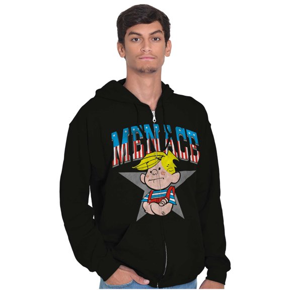 Retro Dennis The Menace American Star Unisex Plus Size Zip Hoodie Brisco Brands 3X