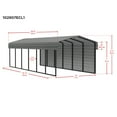 thumbnail image 4 of Arrow 10 x 29 x 7 ft Eggshell Carport With 1 Side Wall Kit, 4 of 16
