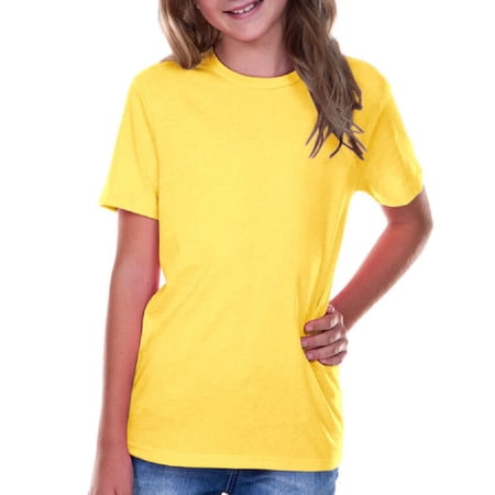 Kavio! Youth Crew Neck Short Sleeve Tee Yellow L