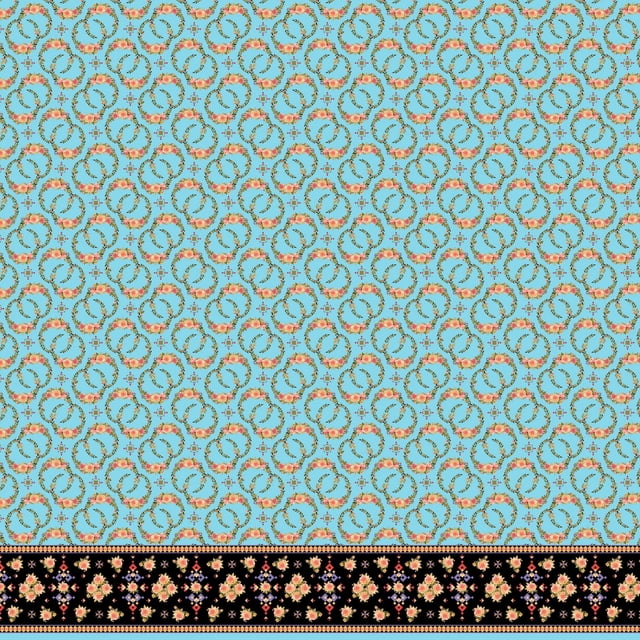 Soimoi Poly Georgette Fabric Leaves,Wreath & Rose Panel Decor Fabric Printed Yard 42 Inch Wide