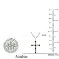 thumbnail image 3 of Dazzlingrock Collection 0.25 Carat (ctw) Round Black Diamond & Baguette White Diamond Religious Cross Pendant for Women with 18 Inch Silver Chain in 925 Sterling Silver, 3 of 4