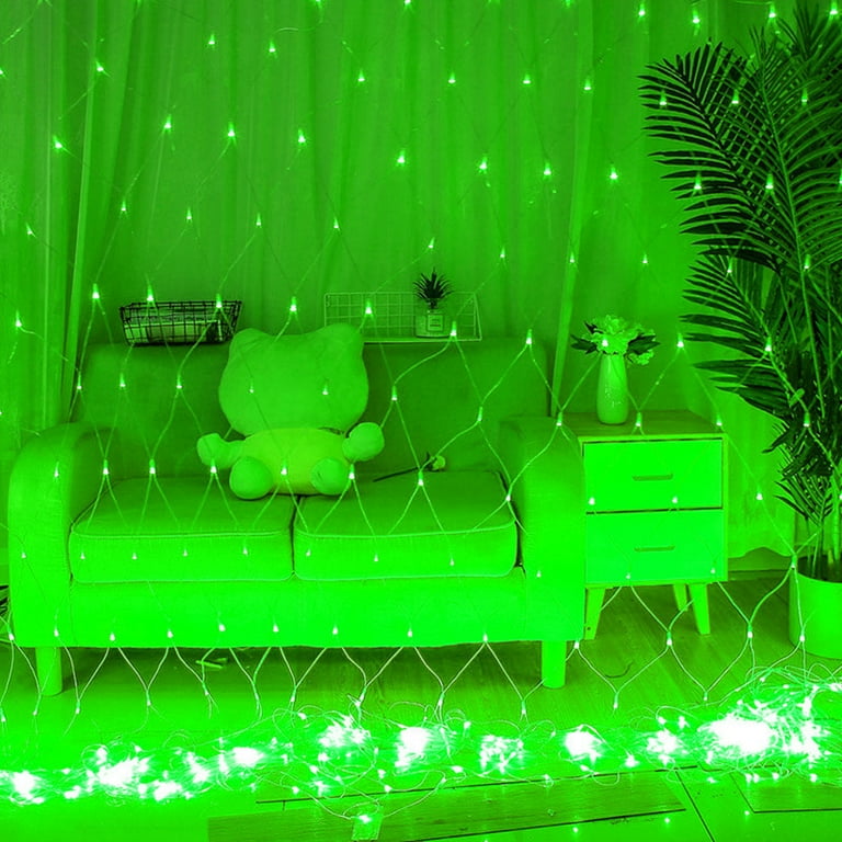 LED Fishing Net Lamp Waterproof For Indoor And Outdoor Family Garden  Bedroom Decoration 96 Super Bright Led Lights Energy Conservation Green  European