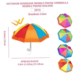 EGNMCR Téléphone Parapluie Suction Cup Support Téléphone Universel avec parapluie Pour téléphone approprié pour les téléphones portables extérieurs au soleil et tente de protection contre la pluie