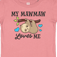 thumbnail image 4 of Inktastic My Mawmaw Loves Me with Sloth and Hearts Boys or Girls Baby T-Shirt, 4 of 5
