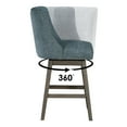 thumbnail image 4 of Granville 26" Swivel Counter Stool  in Navy Fabric with Gray Legs, 4 of 8