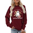 thumbnail image 2 of Who's Afraid Of Little Old Me Halloween Ghost Sweatshirts for Women Long Sleeve Crewneck Cute Ghost Graphic Pullover Tops, 2 of 5