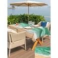 thumbnail image 5 of Outdoor Tablecloth with Umbrella Hole for Patio/Picnic/Party/Camping, Green Coastal Beach Waterproof Table Cloth Rectangle Table Cover Washable, Summer Nautical Ocean Beige Seaside (60"x 102"), 5 of 8