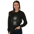 thumbnail image 5 of Hourglass Hands Crystal Ball Celestial Women's Long Sleeve T Shirt Brisco Brands M, 5 of 6