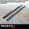 thumbnail image 3 of TrailFX Nerf Bar A7084B TFX 5 Oval Straight Side Bars; With Step Pads; 5 Inch Oval Straight; Powder Coated; Black; Steel; With Welded End Caps; Rocker Panel Mount, 3 of 3