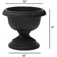 thumbnail image 4 of Novelty Grecian Urn Planter Classic - Drainage Holes - Black, 12-Inch, 4 of 5