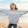 thumbnail image 4 of UQJfacai Girls Boys Valentines Shrits Letter Print Crewneck Sweatshirt Long Sleeve Fleece Pullover Tops Holiday Clothes 3-14 Years, 4 of 6