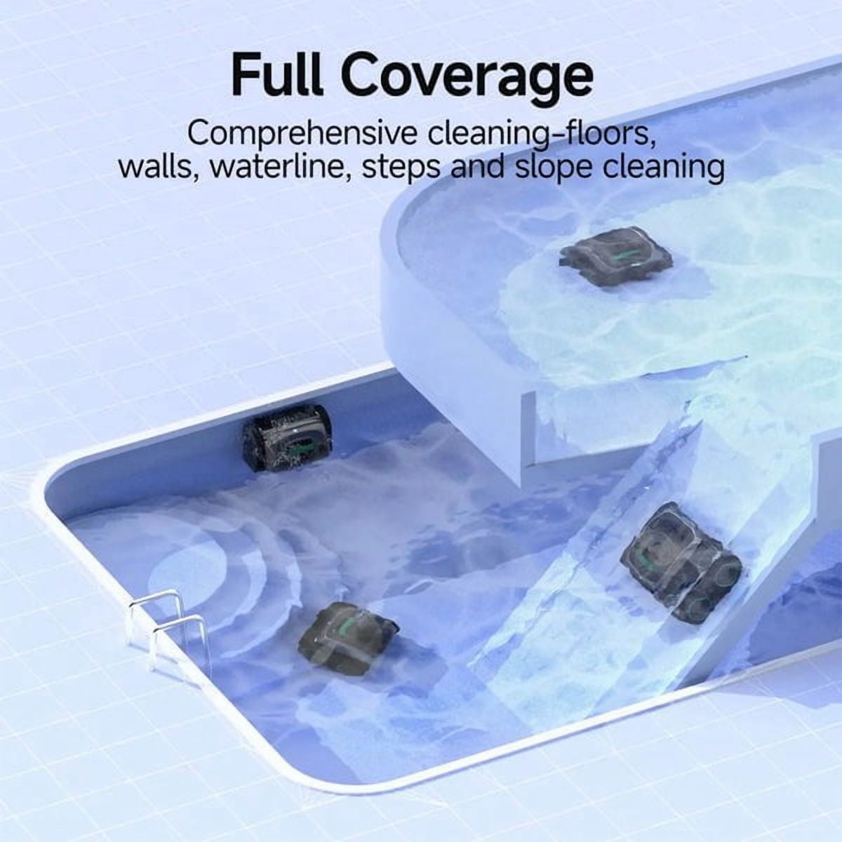 WYBOT C1 Cordless Robotic Pool Cleaner with F1 Solar Powered Surface Skimmer Bundle, 4-in-1 Pool Vacuum with Wall & Waterline Cleaning, Gyroscope Navigation, APP Control, Surface to Bottom Cleaning