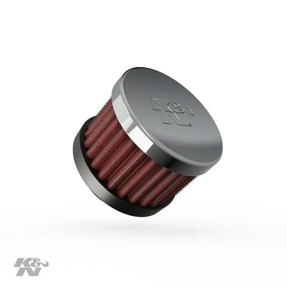 K&N Vent Air Filter / Breather: Washable and Reusable: 0.625 in (16 mm) Flange ID; 1.5 in (38 mm) Height; 2 in (51 mm) Base; 2 in (51 mm) Top , 62-1340