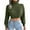 Army Green, variant on Fesfesfes Women Turtleneck Sweater Solid Color Knitted Tops Casual Long Sleeve Crop Sweaters Blouse Tops or