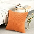 CCJR 2 Packs Orange F Decorative Throw Pillow Covers 16x16 Inch for