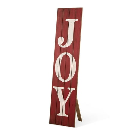 

Glitzhome 42H Farmhouse Rustic Standing Porch Sign- JOY