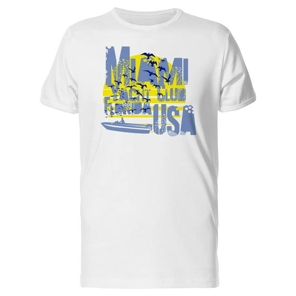Miami Yacht Club Florida T-Shirt Men -Image by Shutterstock, Male XX-Large