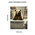 thumbnail image 2 of Creowell  Bathroom Decor Wall Art Bear in Bathtub Funny Bear Pictures Bathroom Decor Bathroom Canvas Painting Bear Decorations Framed Artwork for Bathroom  12x16 in, 2 of 5