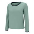 thumbnail image 5 of Womens Long Sleeve Pajama Top Built In Support Yoga Comfort Tee Soft Casual Layer, 5 of 8