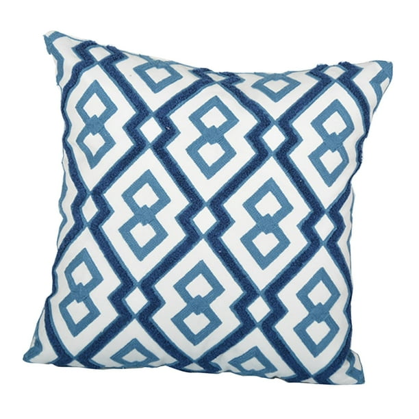 Funda de almohada bordada geométrica creativa (1 unidad) para oficina, hogar o cafetería C