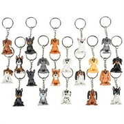 Kicko 15 Inch Puppy Keychain 20 Pack Mini Backpack Hook Keyring For Bag And Belt Loop Accessory, Back To School Item, Arts And Crafts, Animal Clinic Decor, Party Favors