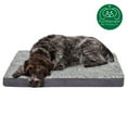 thumbnail image 4 of FurHaven Pet Products Two-Tone Fur & Suede Deluxe Full Support Pet Bed for Dogs & Cats - Stone Gray, Large, 4 of 12
