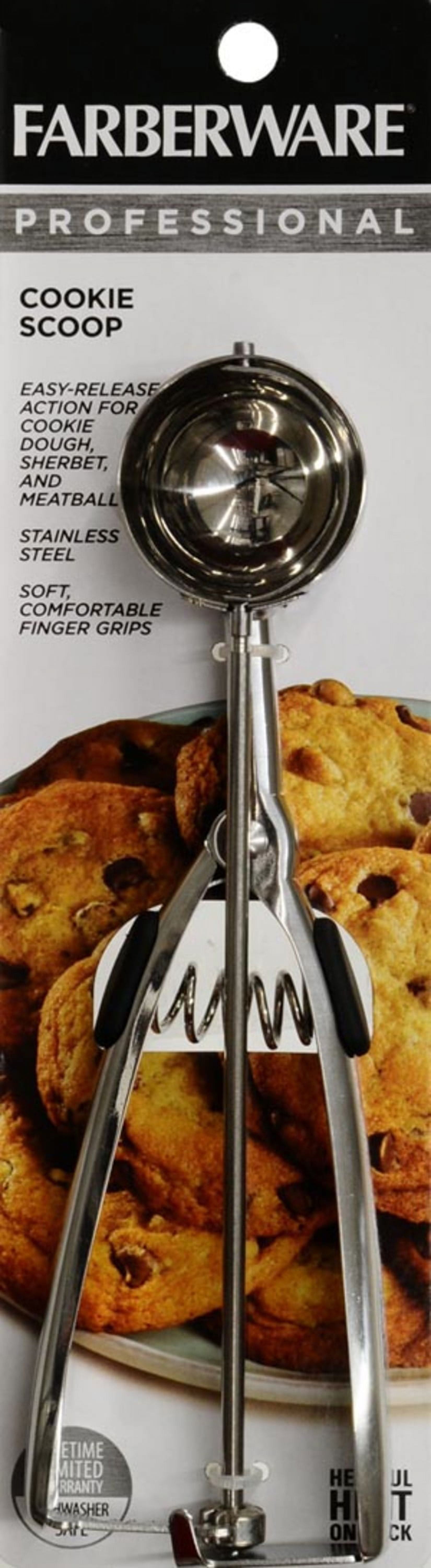 Farberware Professional Stainless Steel Cookie Dough Scoop, 8.27 Inch,  Black & Reviews