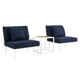 thumbnail image 2 of Modway Stance 3-Piece Modern Fabric/Aluminum Outdoor Set in Navy, 2 of 10
