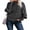 Dark Gray, variant on Sweaters for Women Mock Neck Cable Knit Sweater Ribbed Lantern Sleeve Knitted Pullover Sweater Alsol Lamesa