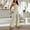 Beige, variant on Womens Casual Strapless Summer Jumpsuits Loose Off Shoulder Smocked Sleeveless Wide Leg Romper with Pockets