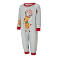 thumbnail image 3 of Elippeo Family Matching Christmas Pajamas, Baby Romper/Pet Clothes/Letter Snowflake Elk Print Long Sleeve Tops and Pants Sleepwear Set, 3 of 10