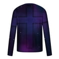 thumbnail image 3 of Cross Printed Tops Mens Funny 3D Print Tees Shirts Long Sleeve Shirt for Men Causal Crew Neck Top Workout Athletics Tee Top, 3 of 4