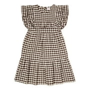 Wonder Nation Girls Ruffle Yoke Dress, Sizes 4-18 & Plus