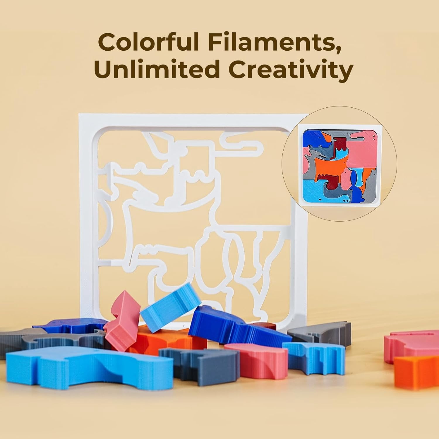 High Speed PLA 3D Printer Filament Bundle, 2Kg (Black & White) 1.75mm for 300mm/s Printing, No-Tangling & Clog-Free, Dimensional Accuracy +/- 0.02mm, Compatible with Most FDM Printers