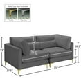 thumbnail image 4 of Meridian Furniture Julia Gray Velvet Modular Sofa, 4 of 5