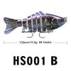 Donemore 15.5 G Plastic Hard Lures 7 Knots Multi-Segmented Multi Jointed Swimbaits Fish-Slow Sinking Bionic Hard Bait Swimming Fishing Lures Artificial Lures for Freshwater Saltwater