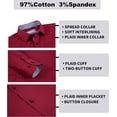thumbnail image 3 of WARHORSEE Mens Dress Shirts Casual Button Down Shirt Long Sleeve Cotton Stretch Regular Fit, 3 of 13