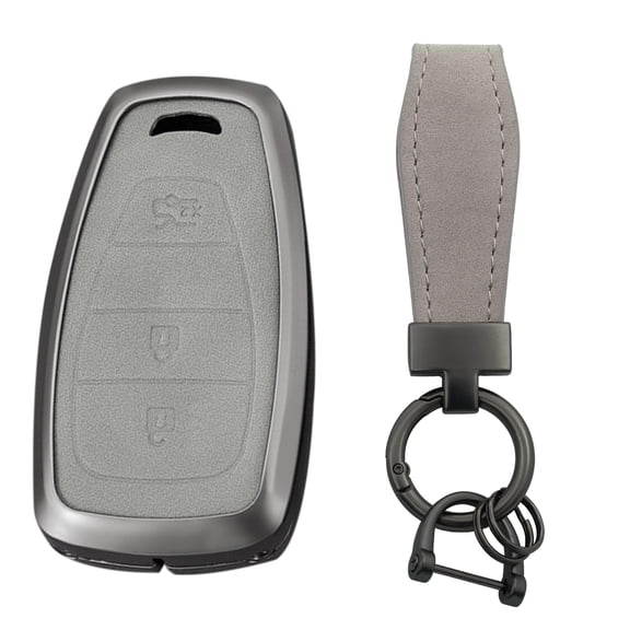 3 Button Car Chevy Key Fob Cover with Keychain,Zinc Alloy Key Case Shell Full Protection Fit for 2016-2021 Chevy Equinox Malibu Camaro Cruze Blazer Traverse Trax Smart Key Holder