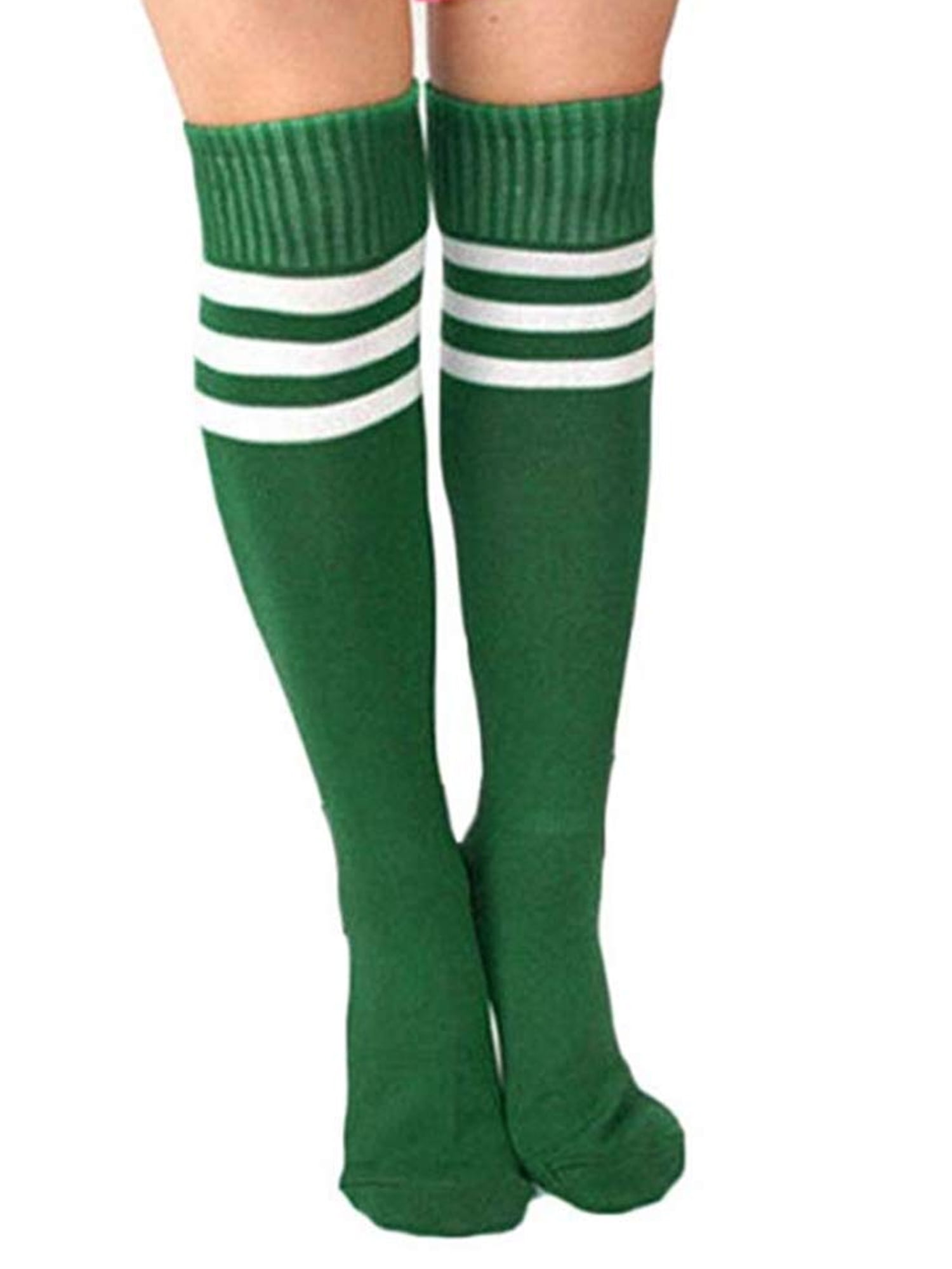 Striped Knee High Football Socks Soccer Hockey Sport Long Tube Stocking