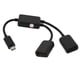 thumbnail image 5 of 2X Micro-USB Cable de Host, Micro-USB Macho A 2X Tipo A Doble USB Hembra Adaptador Otg Hub Convertidor para Android Tableta Pc Y TeléFono Inteligente Negro, 5 of 5