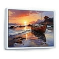 thumbnail image 2 of Designart "Coastal Sunset in Thailand with Boat" Nautical & Beach Floater Framed Canvas Print, 2 of 7