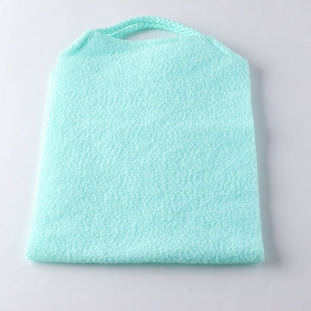 Fiudx Toalla de Baño Larga de Nailon, Exfoliante para La Espalda con Banda Antipicazón, Espuma Suave para Aplicar Jabón, Ideal para Toda La Familia, 50 X 18 Cm.